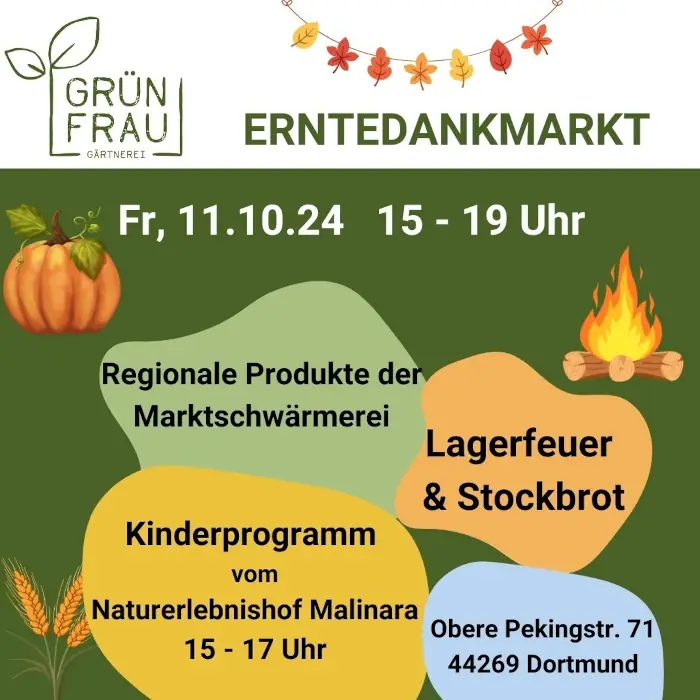 erfahre mehr über den Erntedankmarkt bei Grünfrau